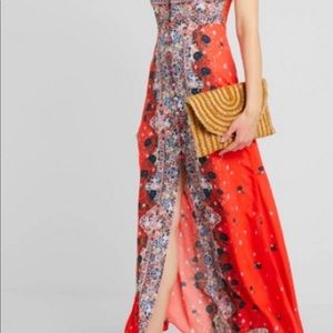 Free People Morning Song Maxi Dress. Large. NWT. Tribal print, button up closure